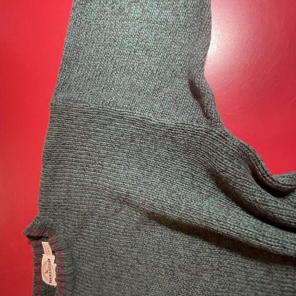 Vtg Eddie Bauer Legends Wool Sweater Men’s M  Pine Green Red Trim Hong Kong Warm - Picture 10 of 15